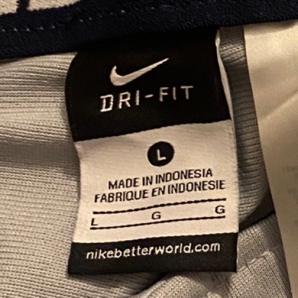 Nike Men's Gray Dri-fit baseball pants  with Navy Logo - Picture 2 of 5